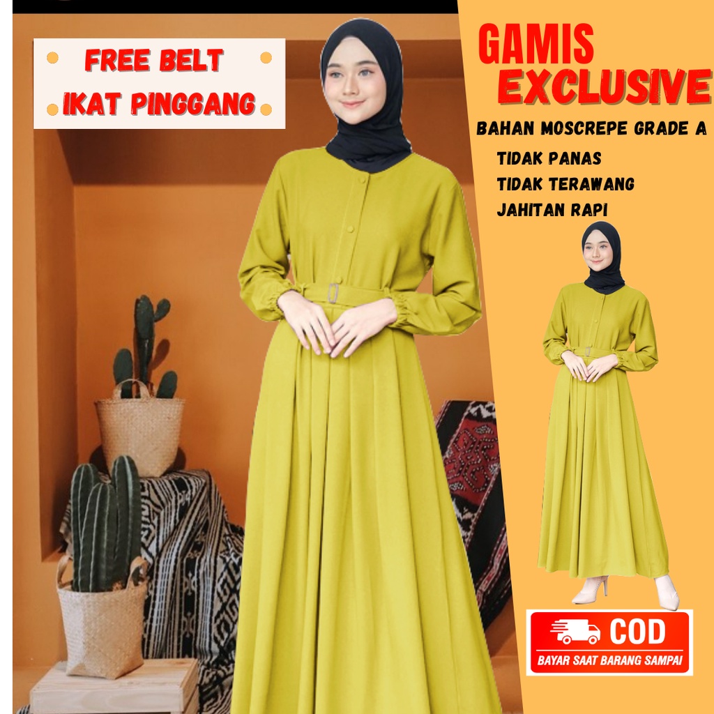 Baju Gamis wanita Remaja Terbaru 2021 Gamis Pesta Kondangan Kekinian terbaru exclusive murah 2021 ne