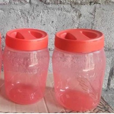 toples universal jar tuperware 1.5 liter merah
