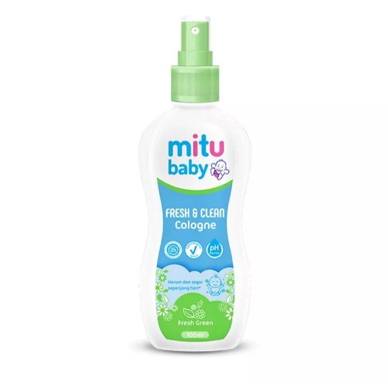 100 ml mitu baby fresh and clean cologne 100ml 50 ml 100gr fresh green mitu sweet pink/parfum bayi