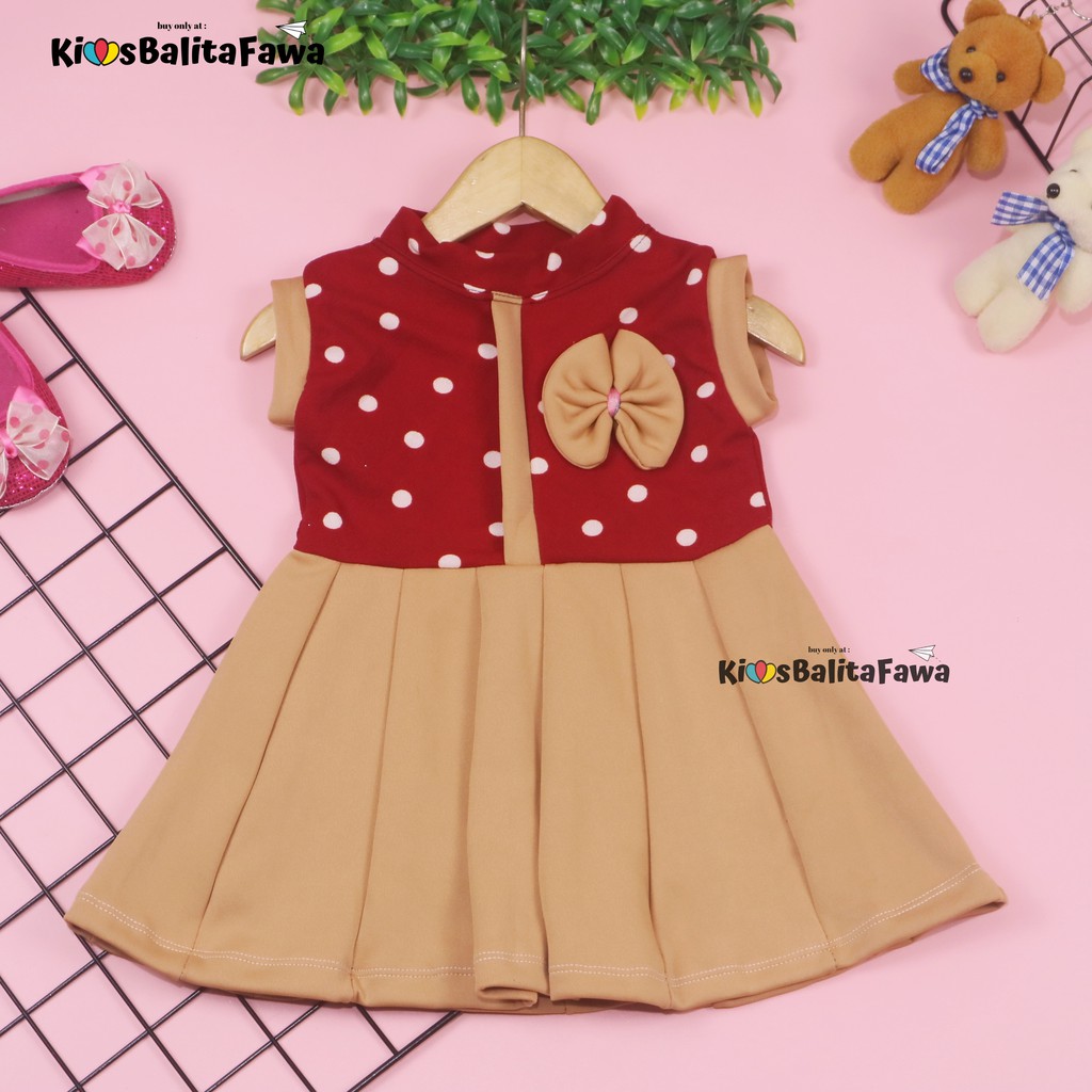 Dress Bilqis size Bayi - 6 Tahun / Dres Yukensi Murah Grosir Baju Anak Perempuan Harian Gaun Import