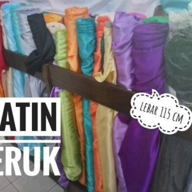 Kain sateen satin saten silk silky jeruk halus