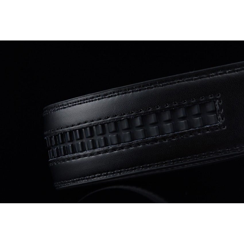 Rhodey Tali Ikat Pinggang Kulit Luxury dengan Automatic Buckle - GSPR - Black