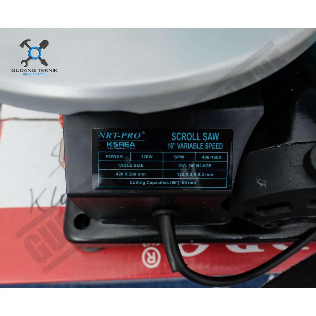 Scroll Saw NRT PRO 16 HD - Mesin Potong Ukir Multiplek Kayu