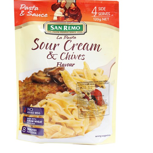 San Remo La Pasta Sour Cream And Chives 252 120 gr