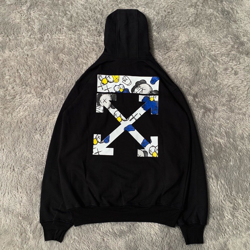 Sweater Hoodie Off White X Kaws Elmo Fulltag &amp; Lebel