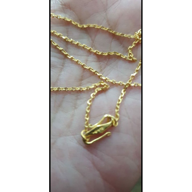 Kalung polos nori 99% 99 990 24k 24karat 24 karat gold emas asli 4 gram 4gr