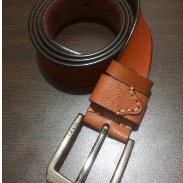 [AHLMN] Ikat pinggang pria desain elegan dengan harga terjangkau model lubang bahan kulit PU #gesper