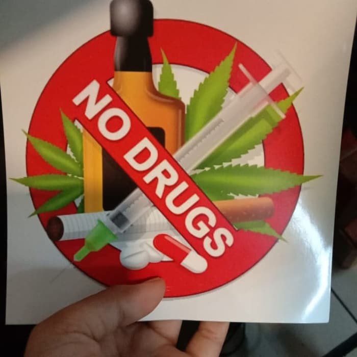 

SIGN STICKER K3 RAMBU SAFETY NO DRUGS UK 15X15CM