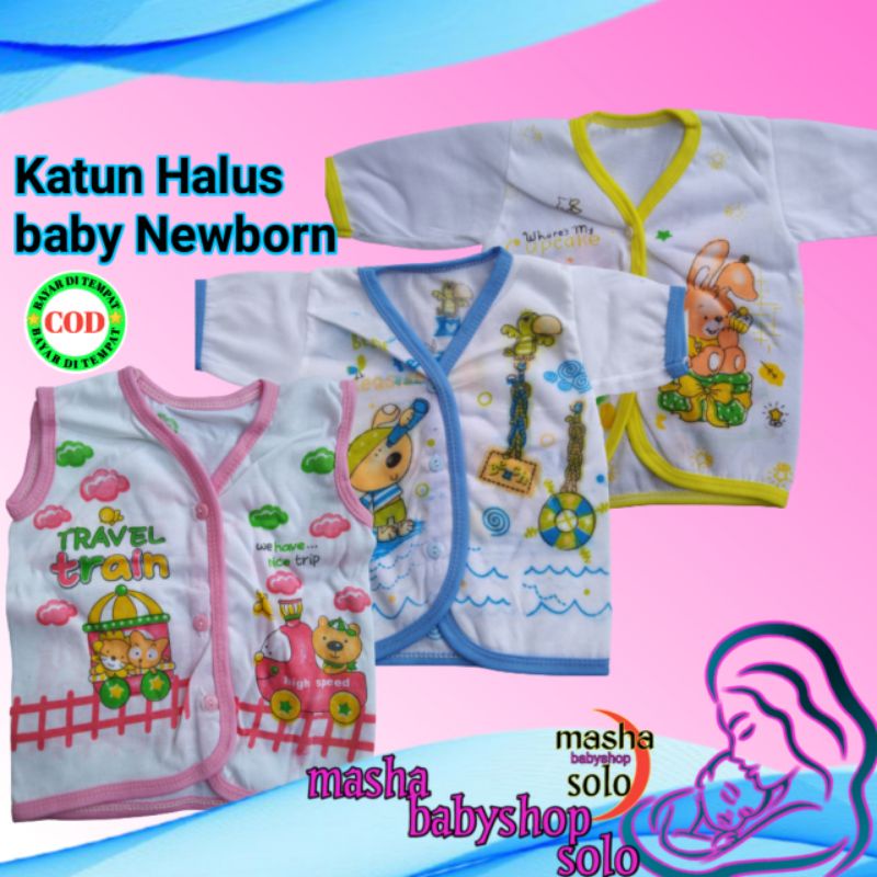 Baju bayi katun motif 0 - 6 bulan , Baju bayi newborn