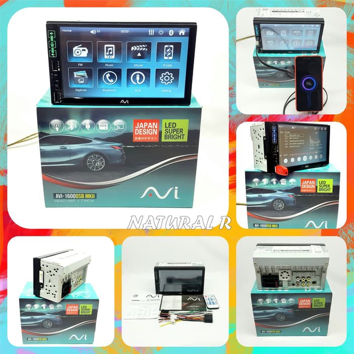 HEAD UNIT DOUBLEDIN AVI-1600 / 1600 DSB MKII FREE KAMERA MUNDUR Murah