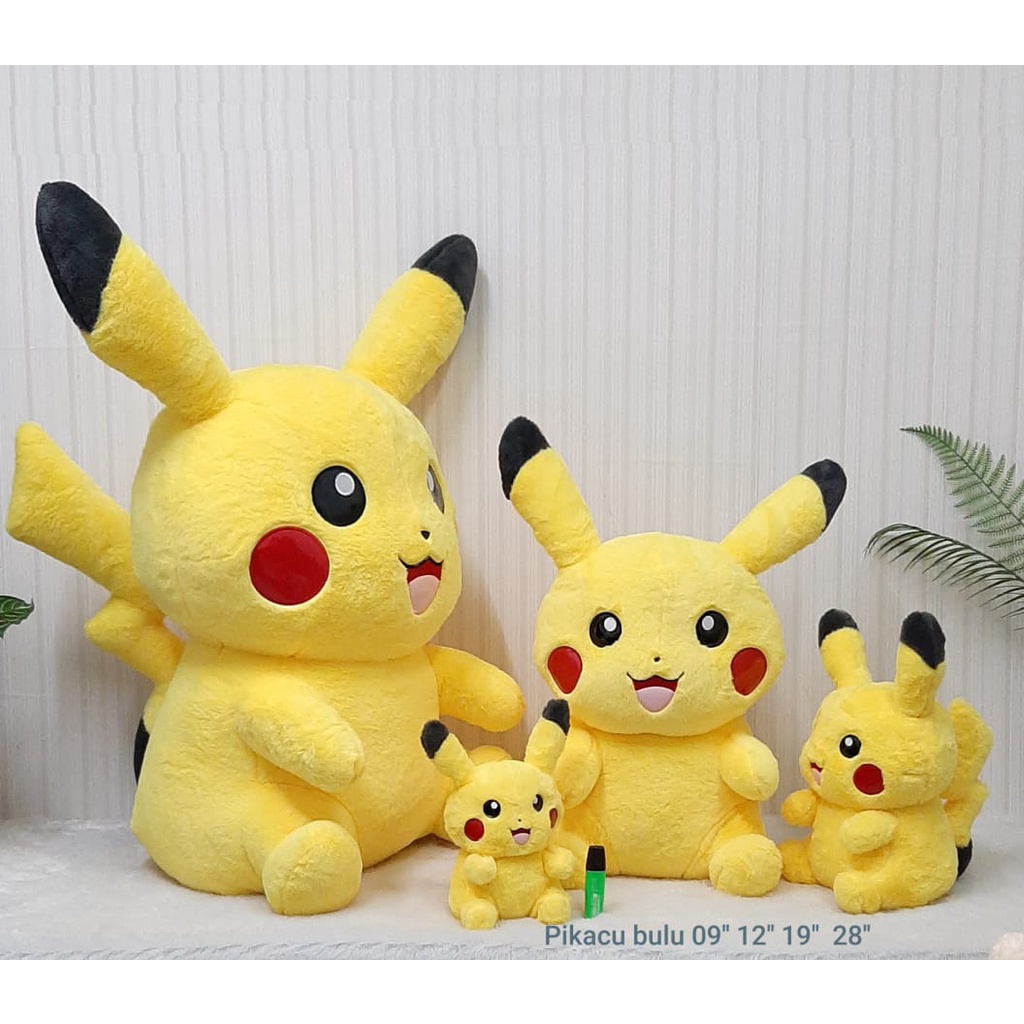 Boneka Pikachu Size 9&quot;/22cm/boneka pokemon/boneka karakter/Boneka Pokemon Bulu