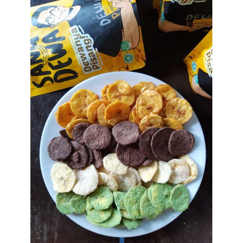 

keripik pisang. sang dewa rasa oreo/susu/coklat/greentea/ori