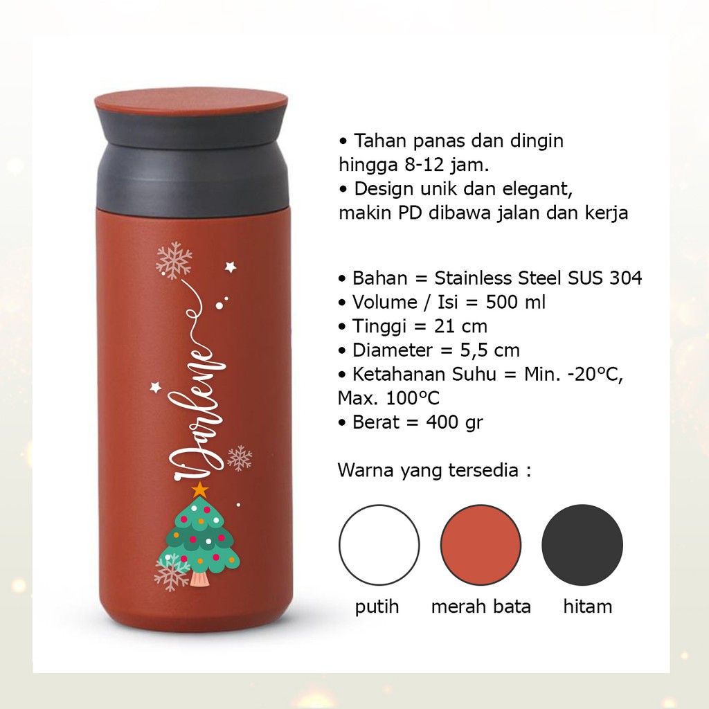 Tumbler custom botol minum kekinian tumblr Japanese style kado natal christmas gift souvenir