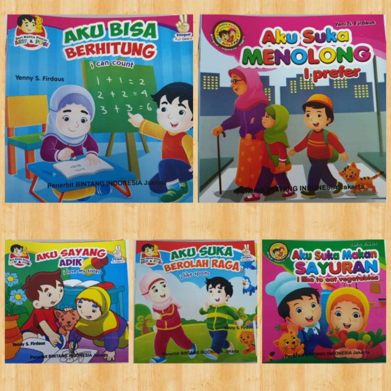 buku cerita bergambar seri balita pintar Bilingual