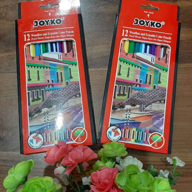 Pensil Warna Joyko 12 Warna Bisa Dihapus