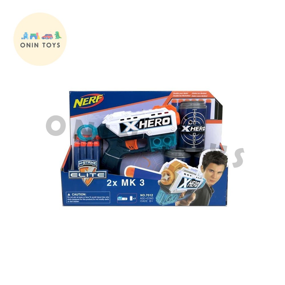 PISTOL NERF N-STRIKE ELITE X HERO + TARGET / ONIN TOYS