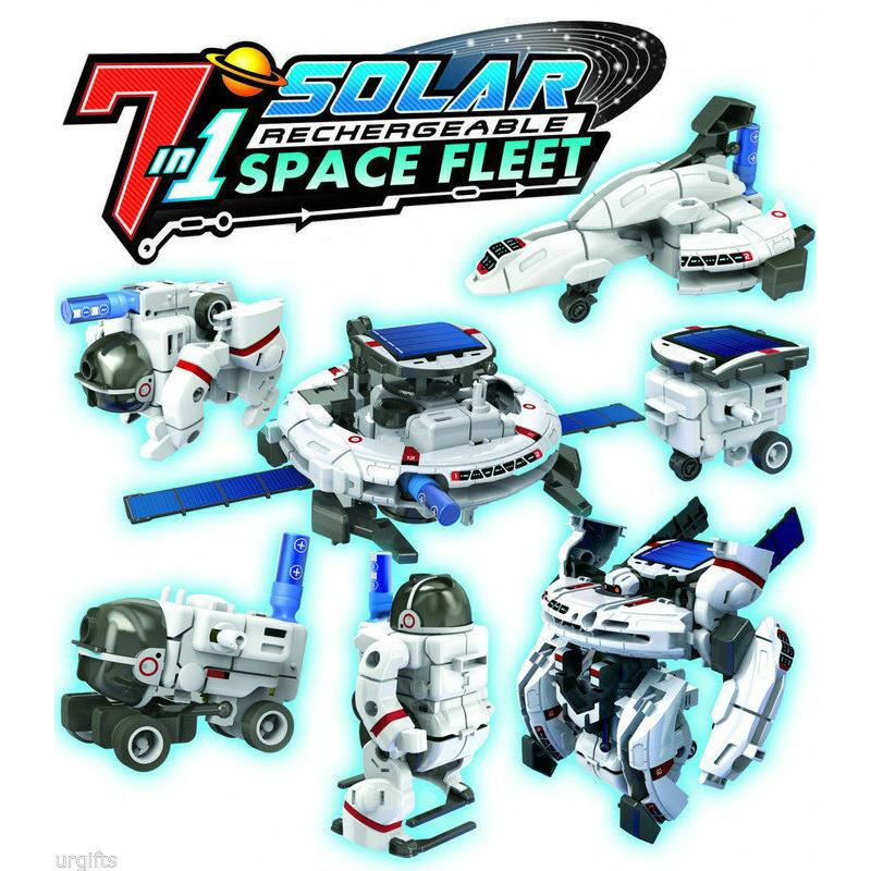 Solar Space 6 in 1 Robot  Educational Kit DIY Mainan  