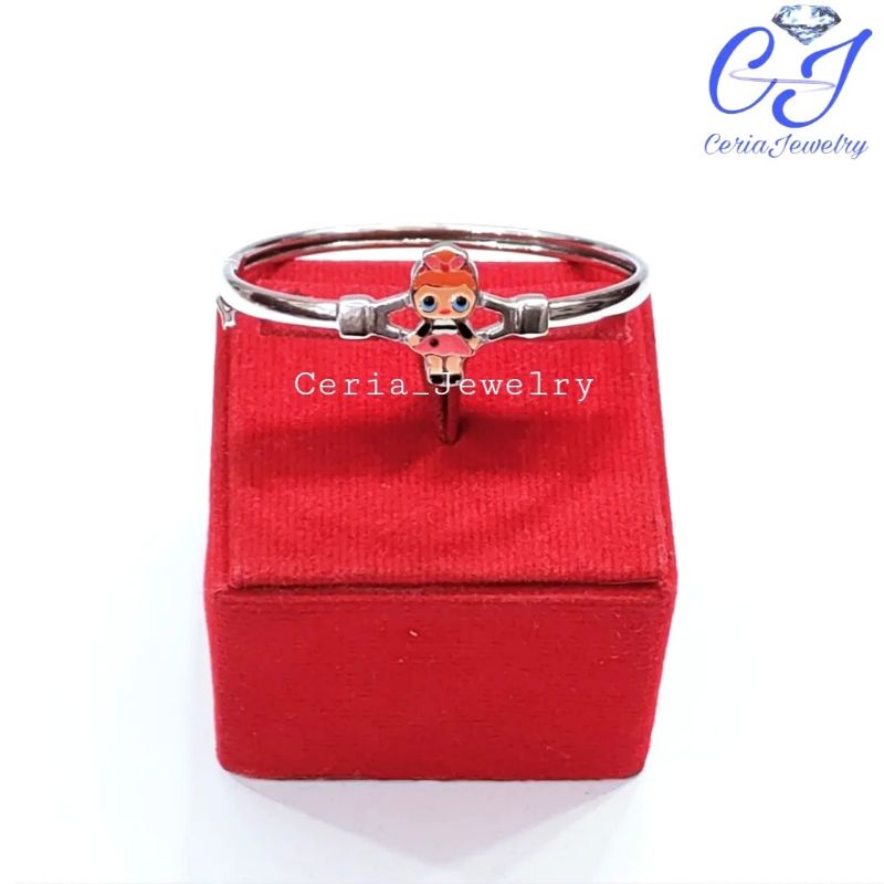 Gelang Anak Perak Asli Silver 925 Lapis Emas Putih Model Karakter LOL Terbaru Terlengkap