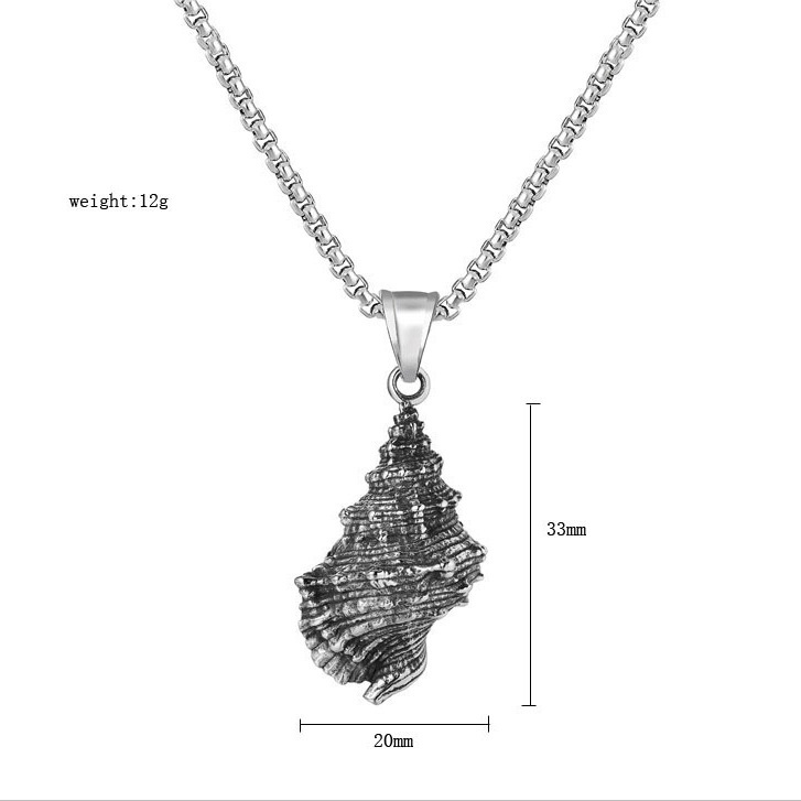 2022 Kalung Liontin Keong Kecil Bahan stainless steel Gaya Eropa Dan Amerika