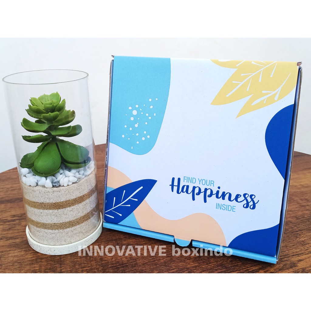 Kardus/Box 21x21x4 cm LD-Find Your Happiness