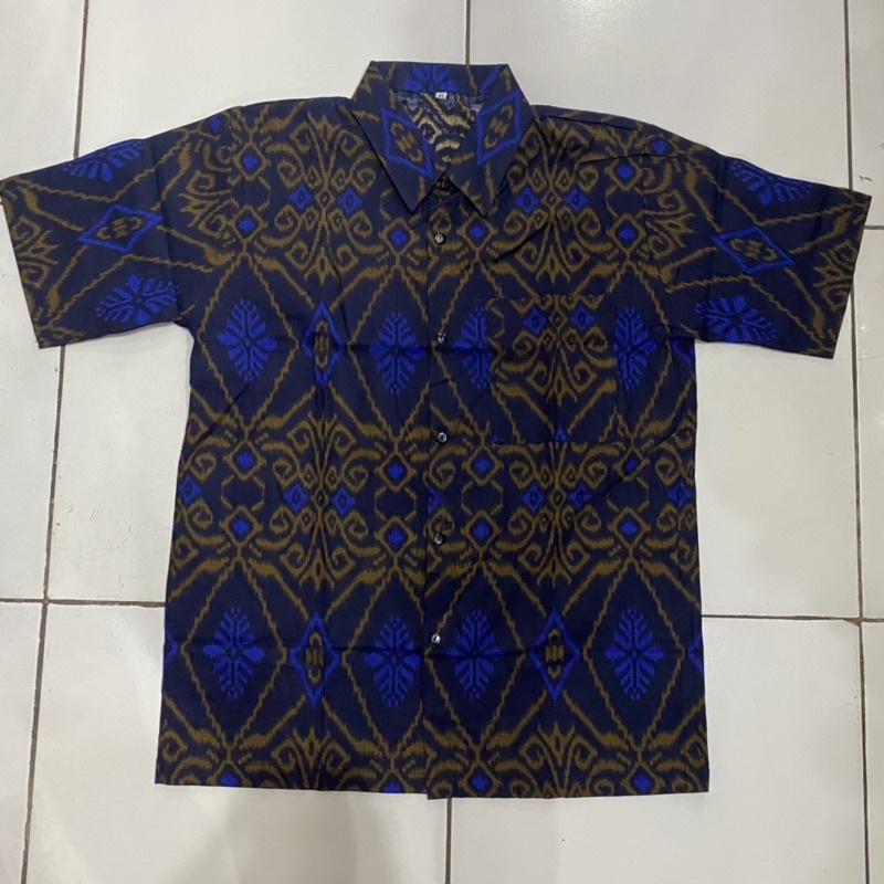 Kemeja endek pria tangan pendek / Baju batik endek