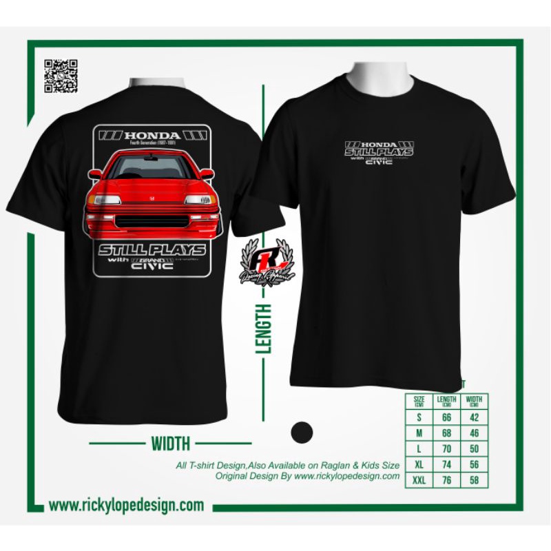 kaos /Tshirt honda civic nouva stillplaywithcivic