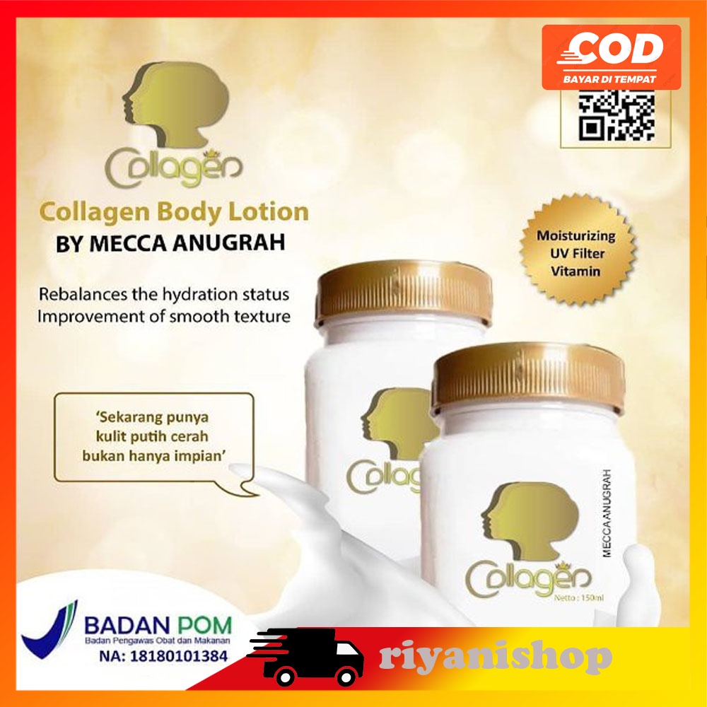 Bibit Collagen Pemutih Badan Cv Mecca Lotion Pemutih Bpom Ori lotion pemutih badan 150Ml Murah