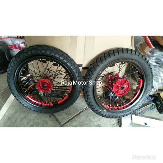 Velg set komplit berikut piringan costum Honda CRF 150L ring 17 x 250/300