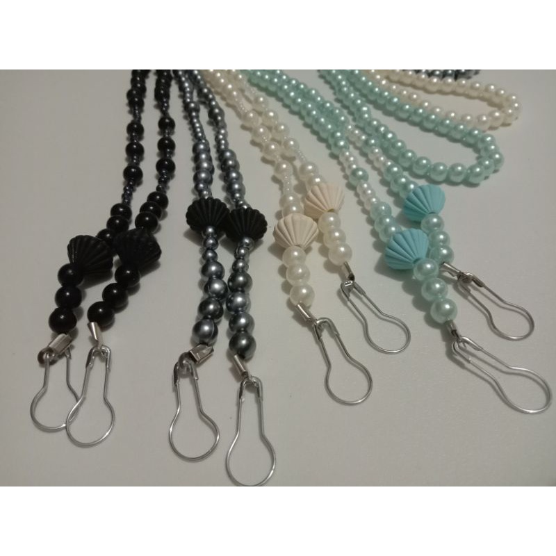 Strap masker kalung masker atau kalung kacamata bahan mutiara untuk anak dan dewasa bebas request