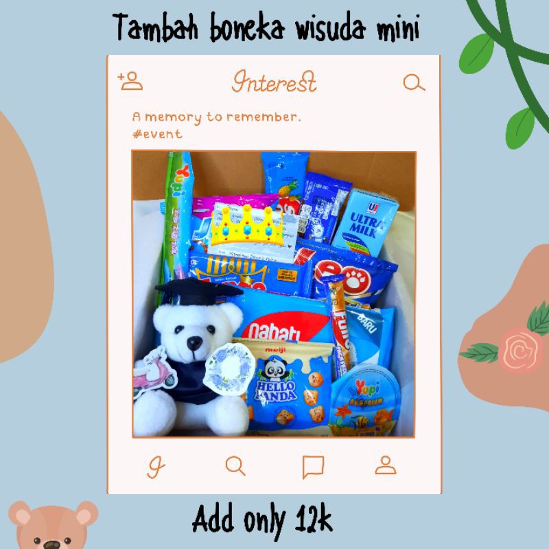 Hampers snack ulang tahun / Hampers Snackbox / Snackbox / Kado Wisuda / Kado Sidang / Kado Ulang Tahun. Packing Cantik.