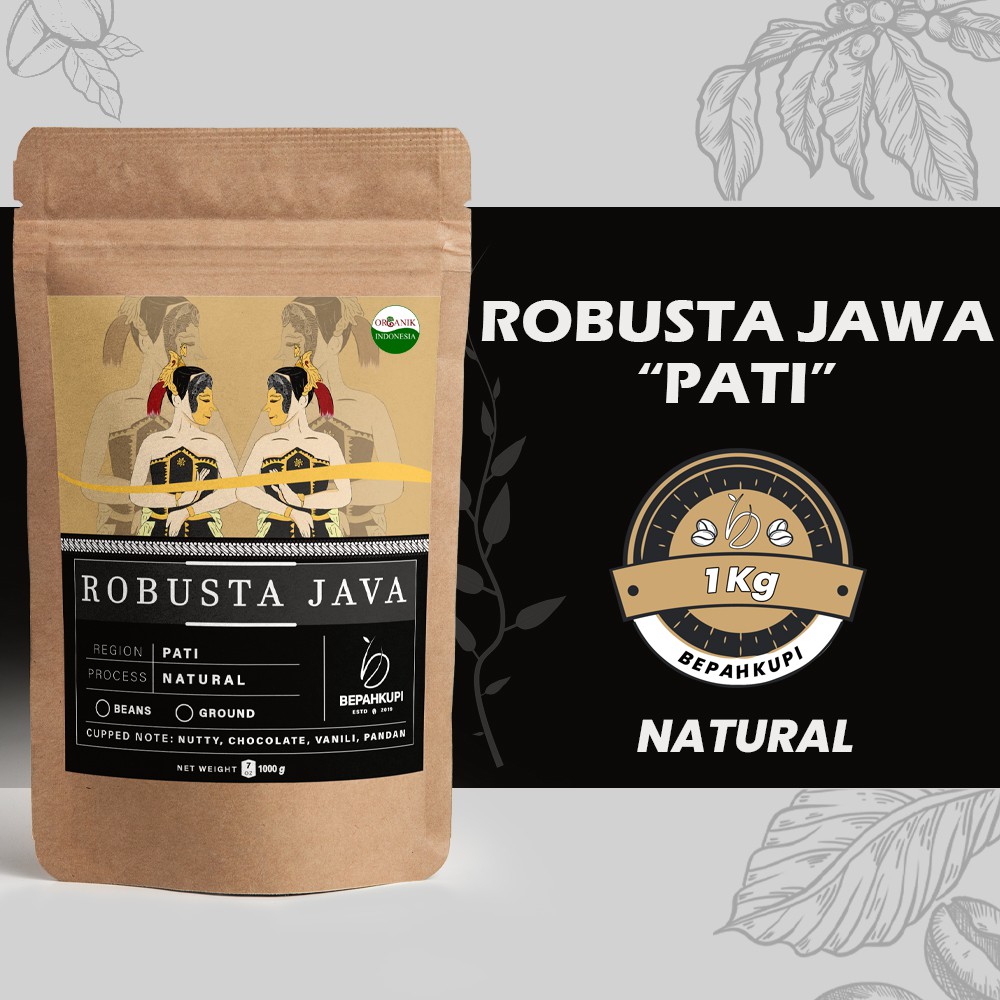 

Kopi Organik Robusta Pati BEPAHKUPI 500gr/1kg - Organic Robusta Pati Coffee||Biji Sangrai/Bubuk Kopi