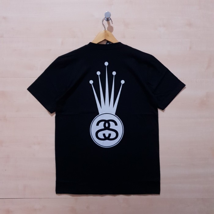 KAOS T SHIRT STUSSY CROWN LINK TEE TIE DYE - M