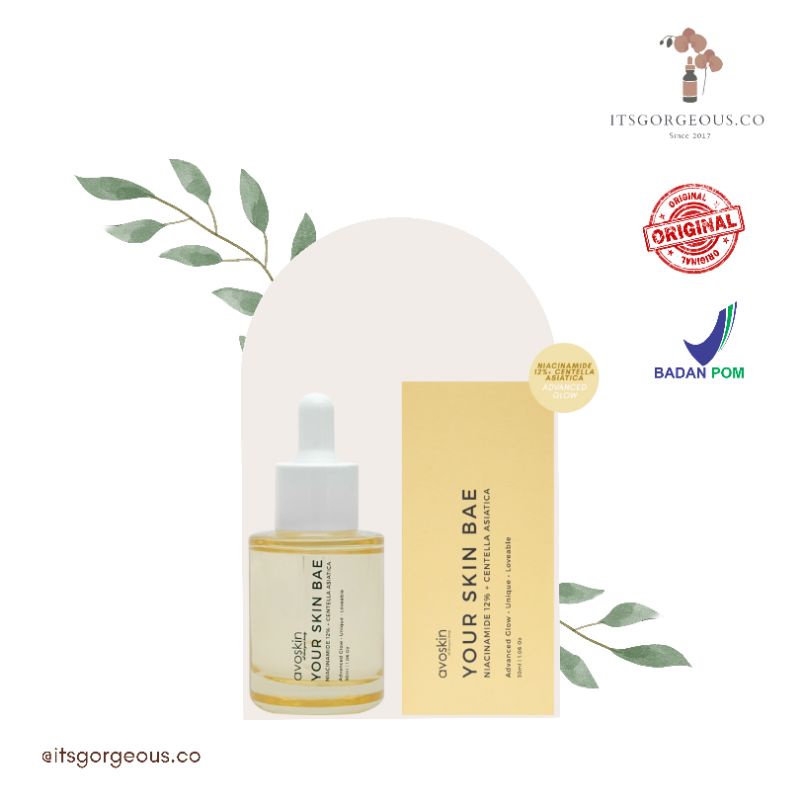 AVOSKIN YOUR SKIN BAE SERUM NIACINAMIDE 12% + CENTELLA ASIATICA SERUM PENCERAH WAJAH