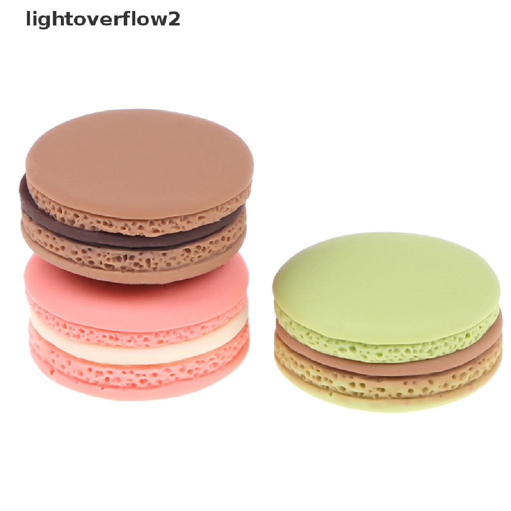 (lightoverflow2) 10pcs / Set Mainan Miniatur Macarons Gaya Perancis Untuk Aksesoris Rumah Boneka 1 / 12