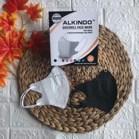 MASKER ALKINDO DUCKBILL 4PLY ISI 50PCS / MASKER DEWASA / MASKER DUCKBILL 50PCS / MASKER DUCKBILL WAR