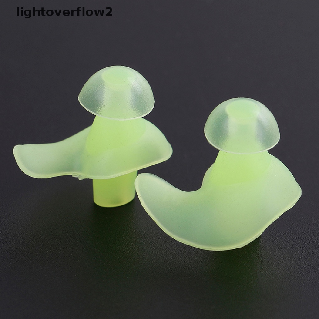 (Light2) Earplug Silikon Lembut Anti Bising Reusable Untuk Renang / Kerja / Tidur