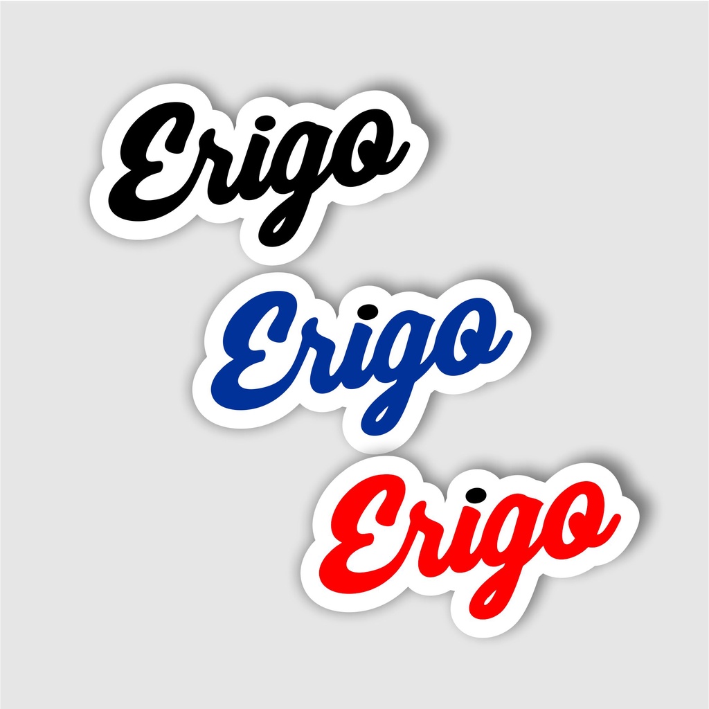 

Stiker Sticker Brand Logo eerigoo red blue black Vinyl Skate surf Band Grafiti pop art Case Phone Tumblr Laptop Casing Striping Aesthetic Band Journal Hype Dinding Waterproof Clothing