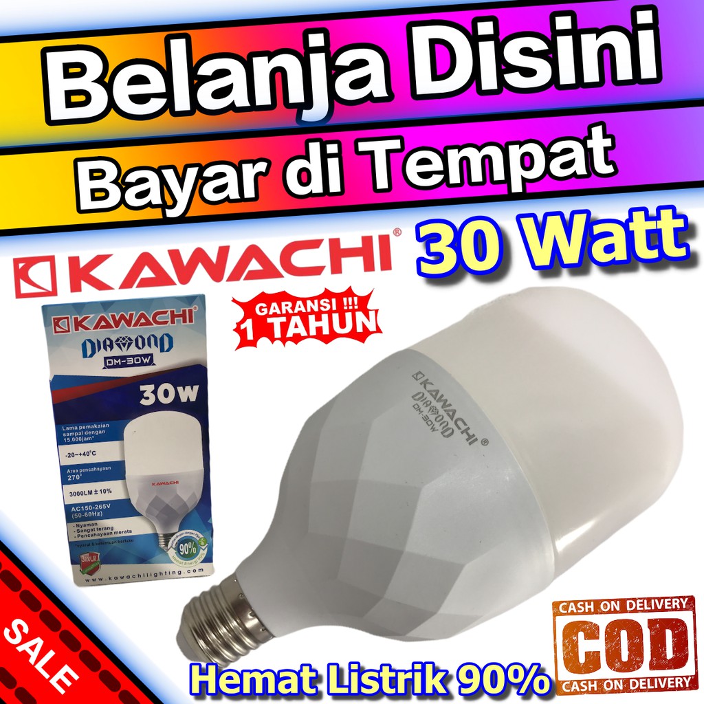 Jual Kawachi Diamond Bola Lampu Led Dm 30w Daya 30 Watt Hemat Listrik Super Terang Tahan Lama 3157