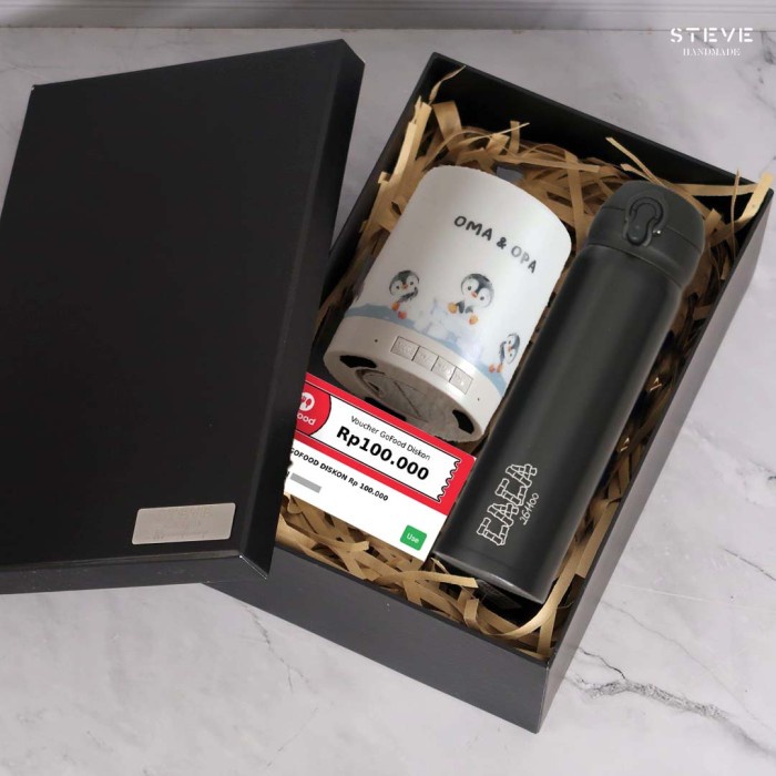 Gift Set Hampers Custom Tumbler Speaker Bluetooth Voucher GoFood