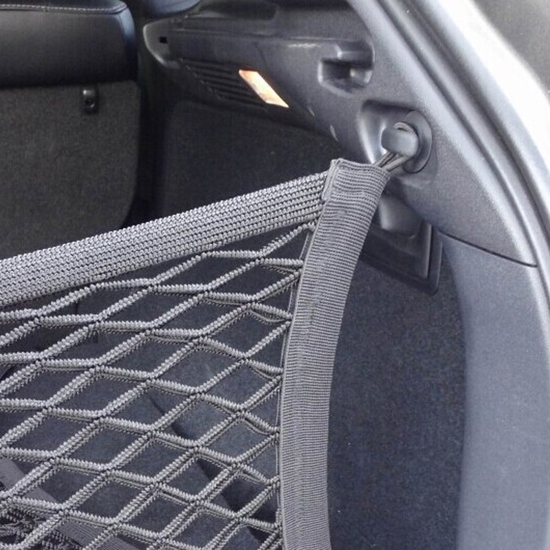 [Featured] 1Pc Black Universal Car Trunk Net Bag Punch-free Hook