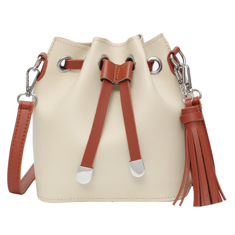 N6862 - BEIGE/BLACK/ORANGE - TAS IMPORT BATAM TERMURAH DC6862