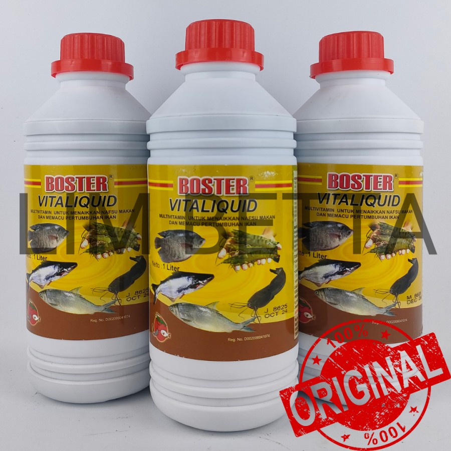 BOSTER VITALIQUID 1 LITER / VITAMIN UNTUK IKAN DAN UDANG