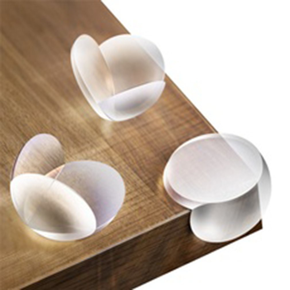 Pelindung Sudut Meja Oval Transparan Siku Karet Silikon Pojok PVC Bening