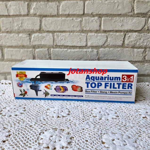 Top Filter Box komplit Marvin SP1200 3in1 / Rosston SP 1200 Filter Pompa lengkap mesin Aquarium 3 in 1