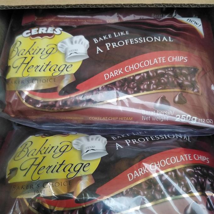

Ceres chocochip baking heritage dark chocolate250gr TERLARIS TERPERCAYA ORIGINAL