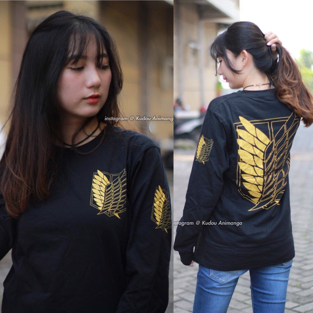 Longsleeve Anime SNK Attack On Titan Gold Premium Cotton