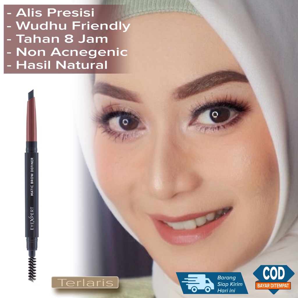 Pencil Alis Waterproof ANTI LUNTUR tahan Lama Lembut Hasil Presisi no Mbleber Menjadikan Tampilan Al