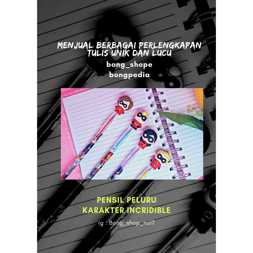 

Pencil Peluru Karakter Incridible|Pensil Incridible|Pensil Incridible Unik