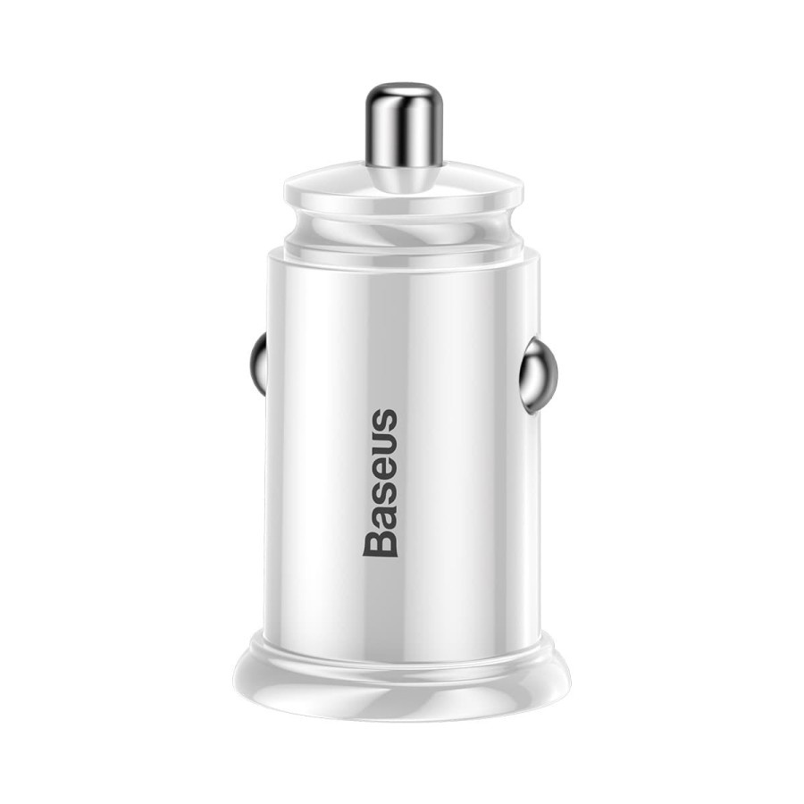 BASEUS ORIGINAL Car Charger Circular Plastic 30W Type C Quick Charge Fast Charging Saver Casan Mobil XiaoMi Samsung Lenovo Oppo