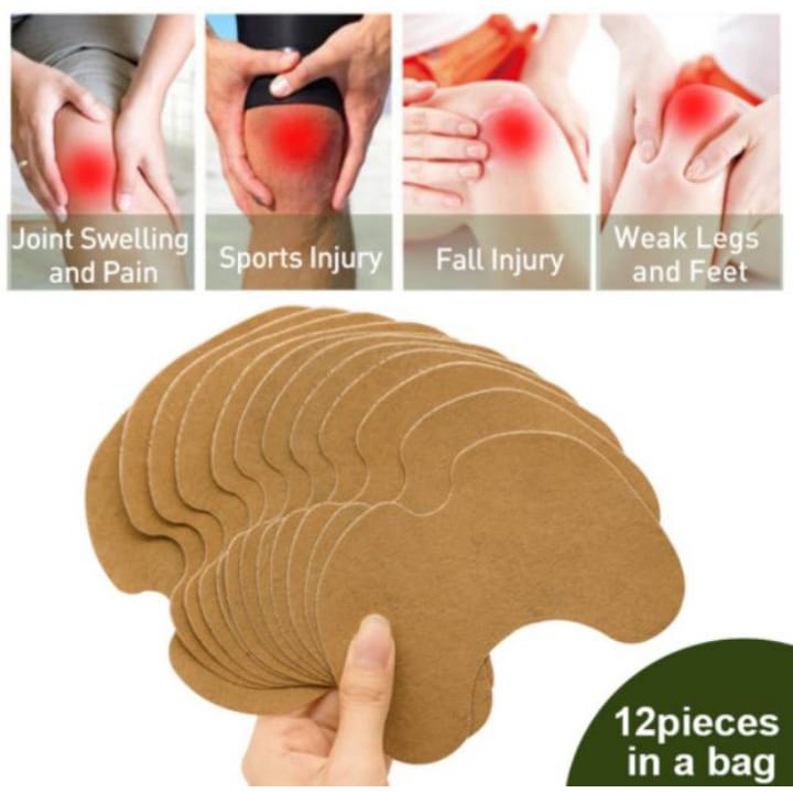 Sumifun 12pcs/kantong Koyo Lutut Ekstrak Wormwood - MIRACLE NATURAL INGREDIENTS KNEE PLASTER STICKER